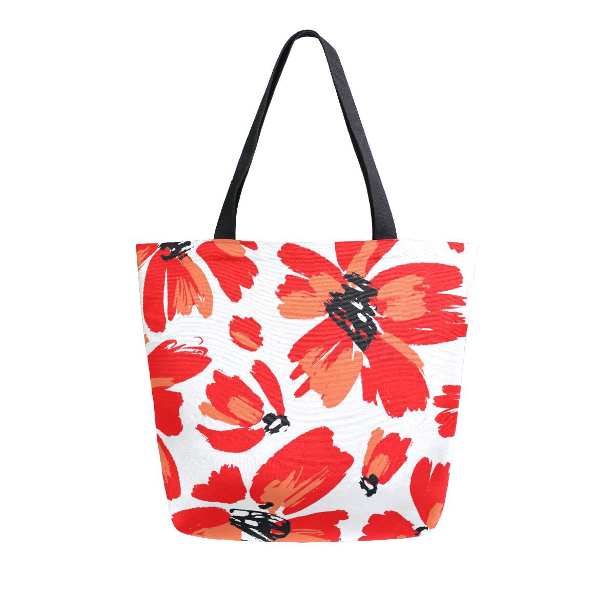 Abstract Unique Women Casual Shoulder Bag Handbag Colorful Creativity Canvas Tote Bag Large Reusable Multipurpose Heavy Duty Shopping Grocery Cotton Bag for Outdoors