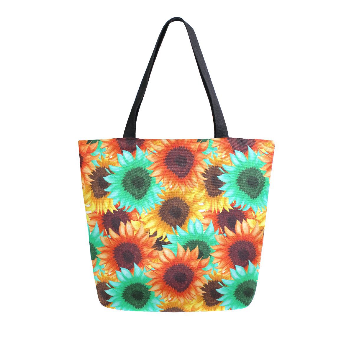 Abstract Unique Women Casual Shoulder Bag Handbag Colorful Creativity Canvas Tote Bag Large Reusable Multipurpose Heavy Duty Shopping Grocery Cotton Bag for Outdoors