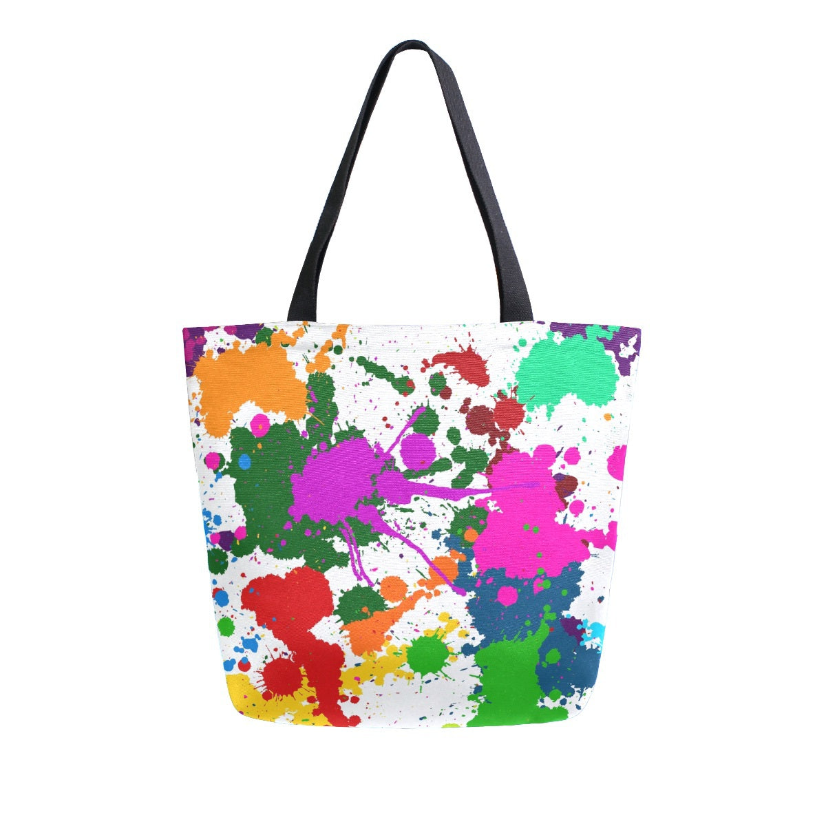 Abstract Unique Women Casual Shoulder Bag Handbag 3D Line Tote Bag Large Reusable Multipurpose Heavy Duty Shopping Grocery Cotton Bag for Outdoors