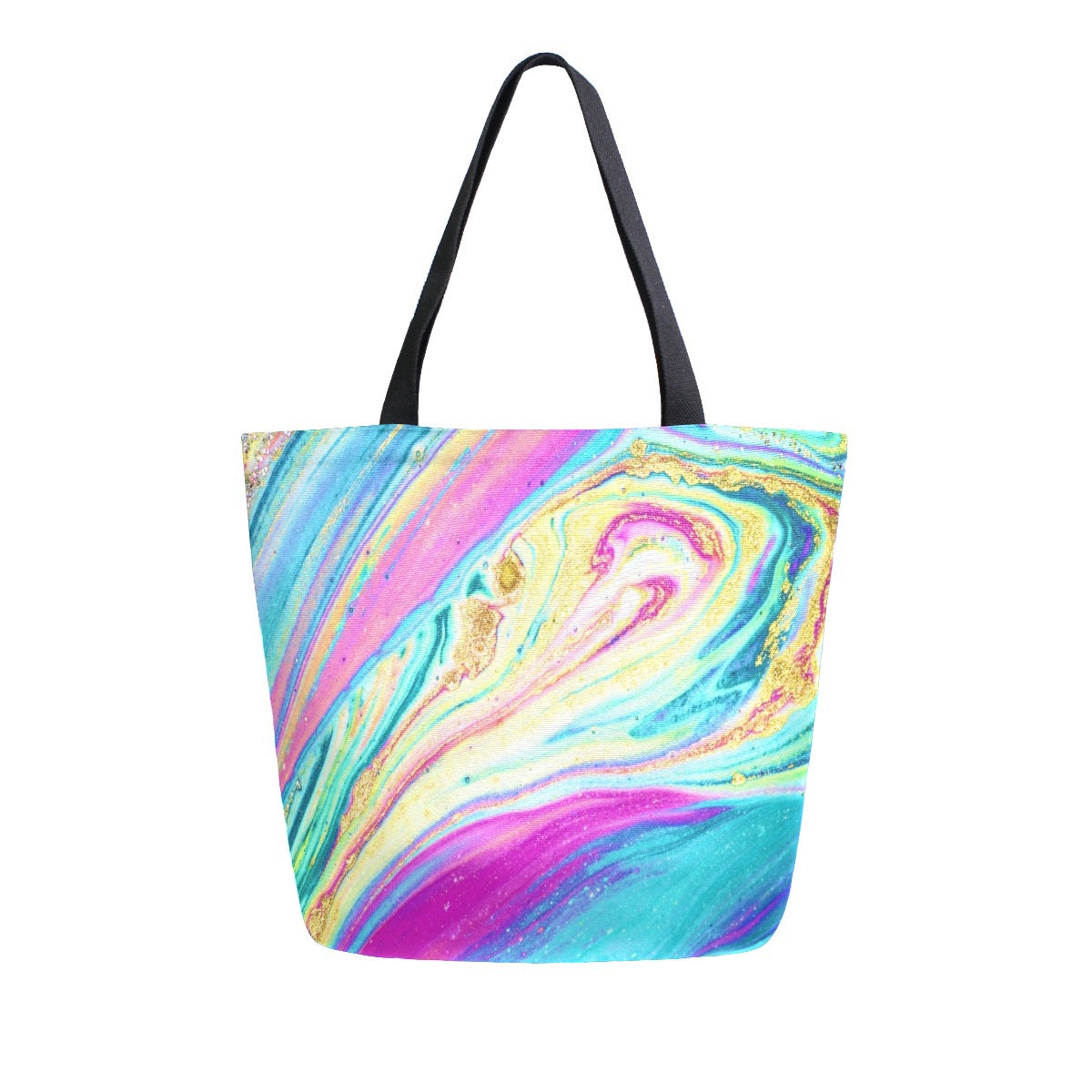 Abstract Unique Women Casual Shoulder Bag Handbag 3D Line Tote Bag Large Reusable Multipurpose Heavy Duty Shopping Grocery Cotton Bag for Outdoors