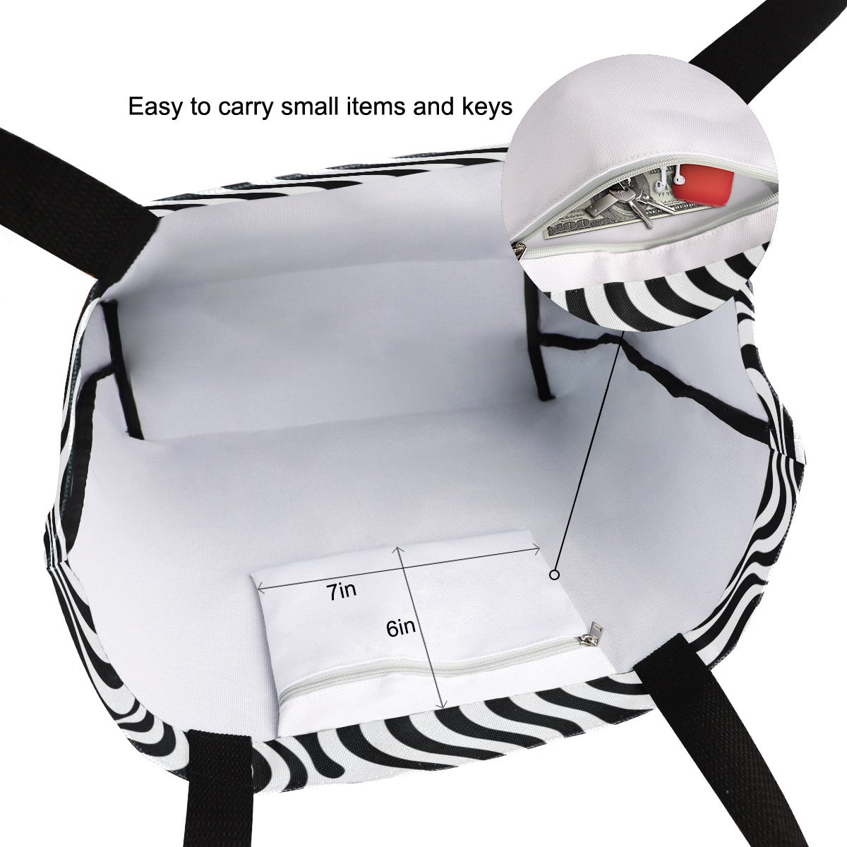 Abstract Unique Women Casual Shoulder Bag Handbag 3D Line Tote Bag Large Reusable Multipurpose Heavy Duty Shopping Grocery Cotton Bag for Outdoors