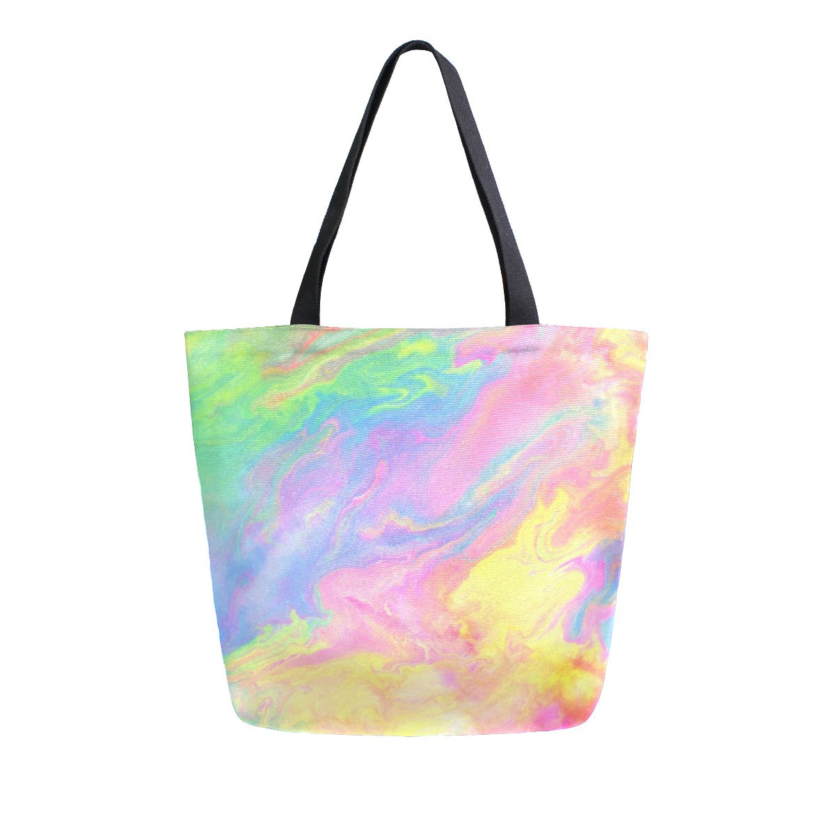 Abstract Unique Women Casual Shoulder Bag Handbag 3D Line Tote Bag Large Reusable Multipurpose Heavy Duty Shopping Grocery Cotton Bag for Outdoors