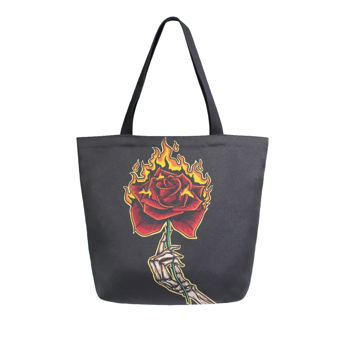 Abstract Unique Women Casual Shoulder Bag Handbag Flowers Tote Bag Large Reusable Multipurpose Heavy Duty Shopping Grocery Cotton Bag for Outdoors