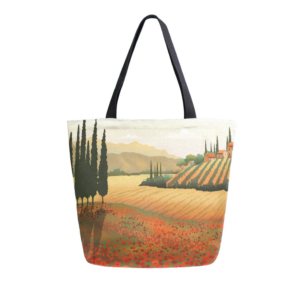 Abstract Unique Women Casual Shoulder Bag Handbag Flowers Tote Bag Large Reusable Multipurpose Heavy Duty Shopping Grocery Cotton Bag for Outdoors