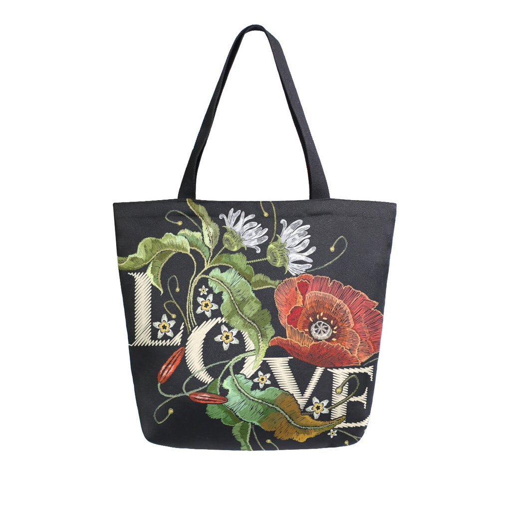 Abstract Unique Women Casual Shoulder Bag Handbag Flowers Tote Bag Large Reusable Multipurpose Heavy Duty Shopping Grocery Cotton Bag for Outdoors