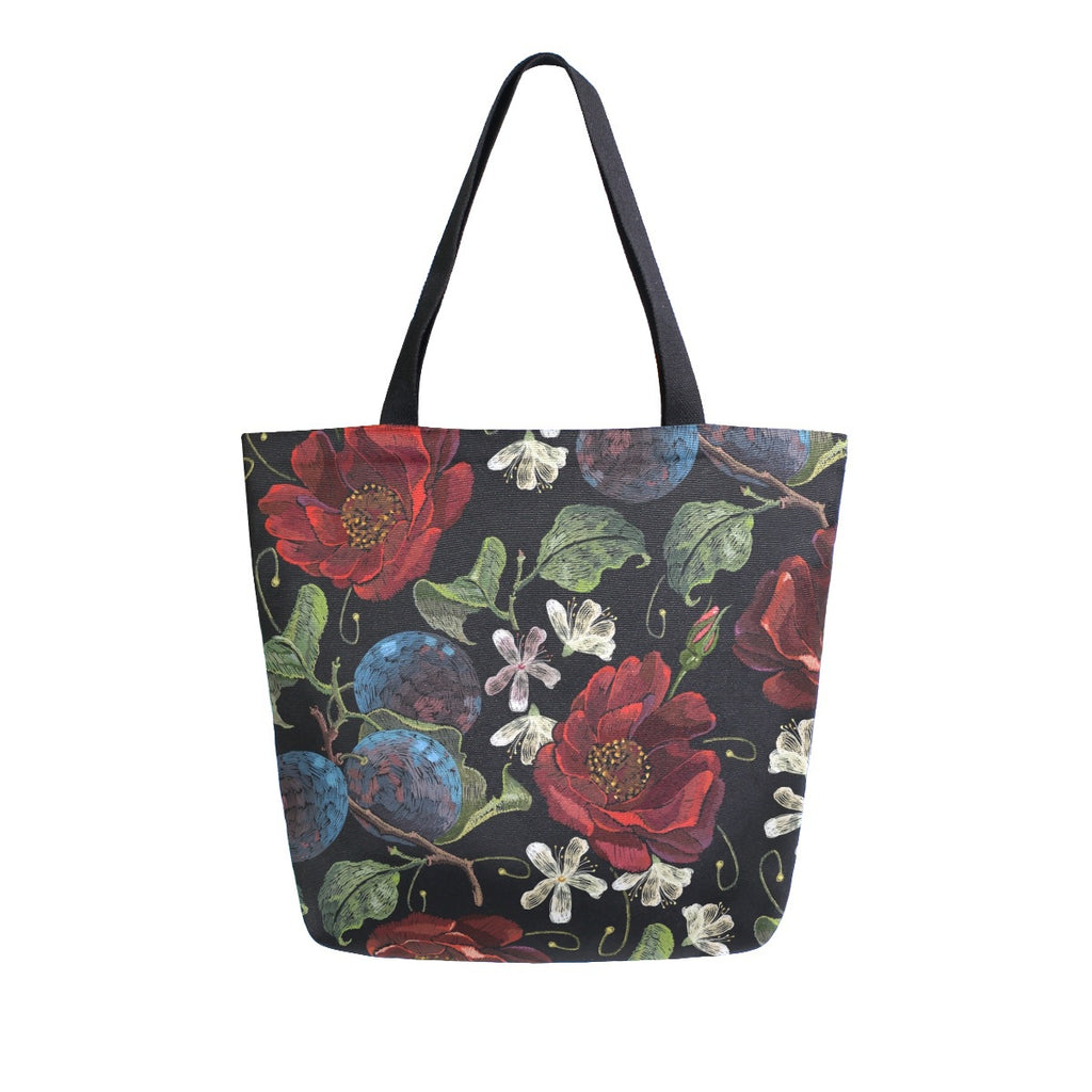 Abstract Unique Women Casual Shoulder Bag Handbag Flowers Tote Bag Large Reusable Multipurpose Heavy Duty Shopping Grocery Cotton Bag for Outdoors
