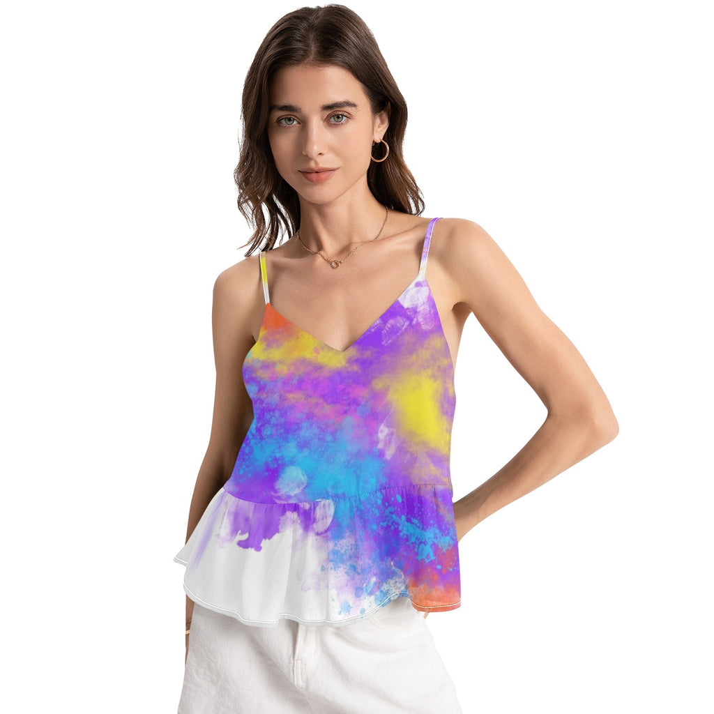 Leopard Print Halter Top Chiffon Tanks & Camis for Women