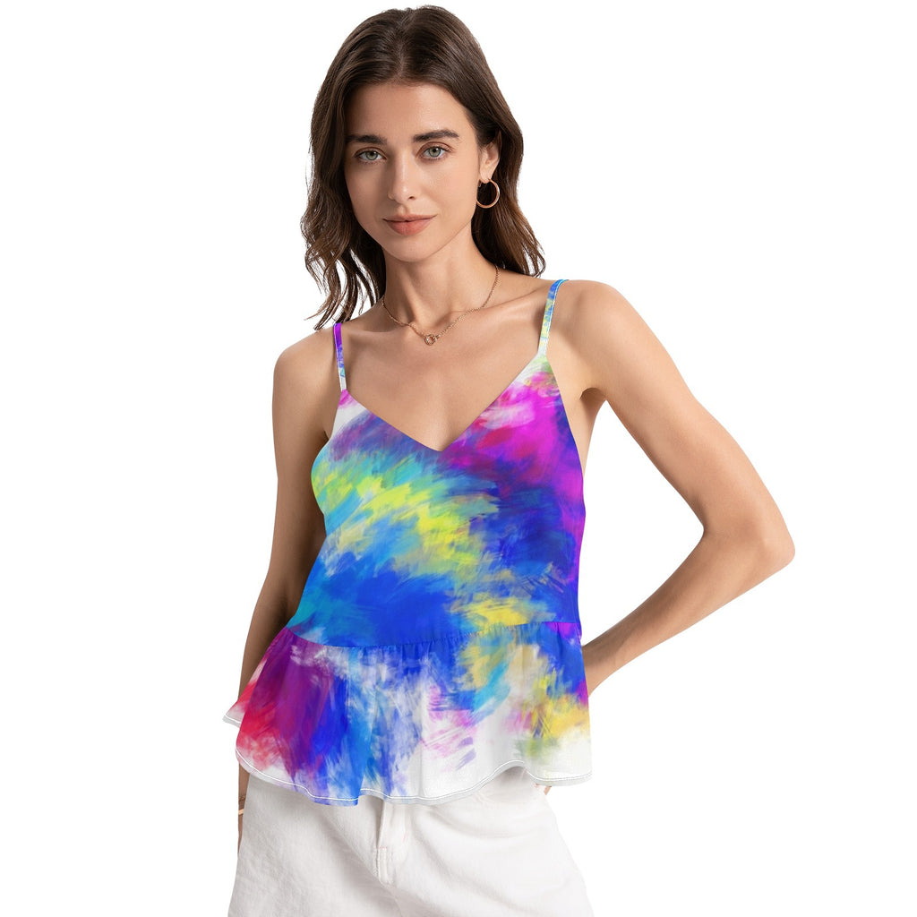 Leopard Print Halter Top Chiffon Tanks & Camis for Women