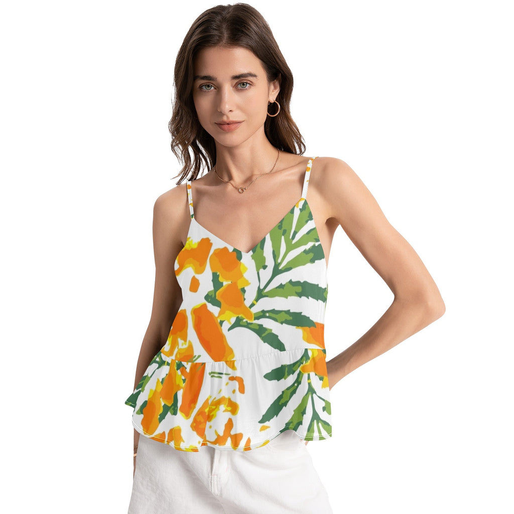 Leopard Print Halter Top Chiffon Tanks & Camis for Women