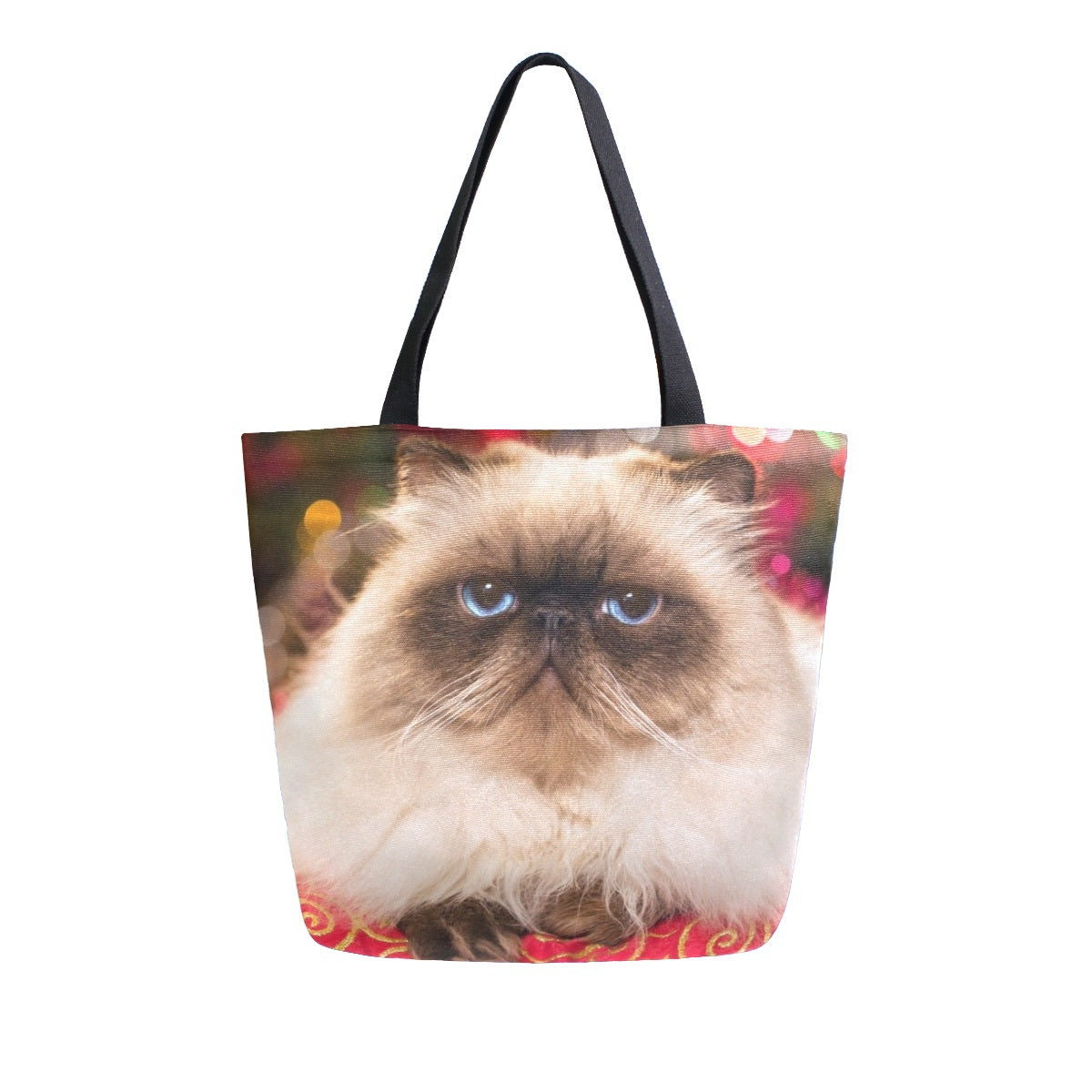 Abstract Unique Women Casual Shoulder Bag Handbag Cute Corgi Dog Tote Bag Large Reusable Multipurpose Heavy Duty Shopping Grocery Cotton Bag for Outdoors