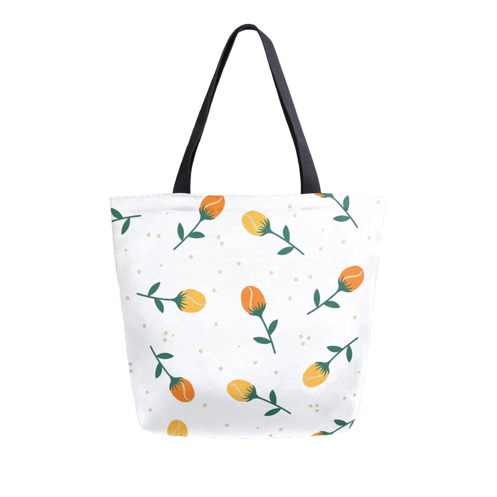Abstract Unique Women Casual Shoulder Bag Handbag Summer Oranges and Lemon Tote Bag Large Reusable Multipurpose Heavy Duty Shopping Grocery Cotton Bag for Outdoors