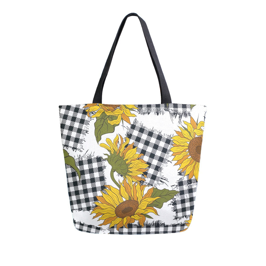 Abstract Unique Women Casual Shoulder Bag Handbag Summer Oranges and Lemon Tote Bag Large Reusable Multipurpose Heavy Duty Shopping Grocery Cotton Bag for Outdoors