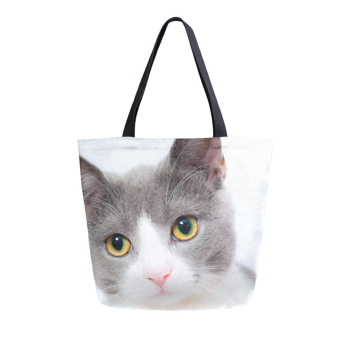 Abstract Unique Women Casual Shoulder Bag Handbag Cute Corgi Dog Tote Bag Large Reusable Multipurpose Heavy Duty Shopping Grocery Cotton Bag for Outdoors