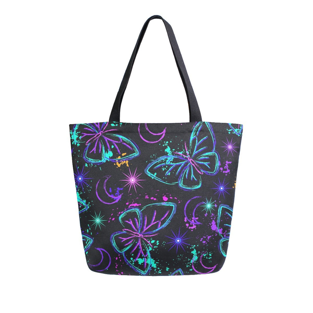 Abstract Unique Women Casual Shoulder Bag Handbag Leopard Skin Tote Bag Large Reusable Multipurpose Heavy Duty Shopping Grocery Cotton Bag for Outdoors