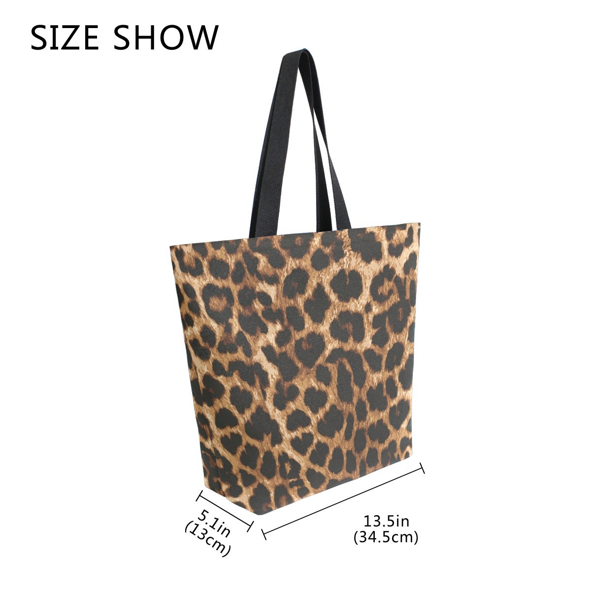 Abstract Unique Women Casual Shoulder Bag Handbag Leopard Skin Tote Bag Large Reusable Multipurpose Heavy Duty Shopping Grocery Cotton Bag for Outdoors