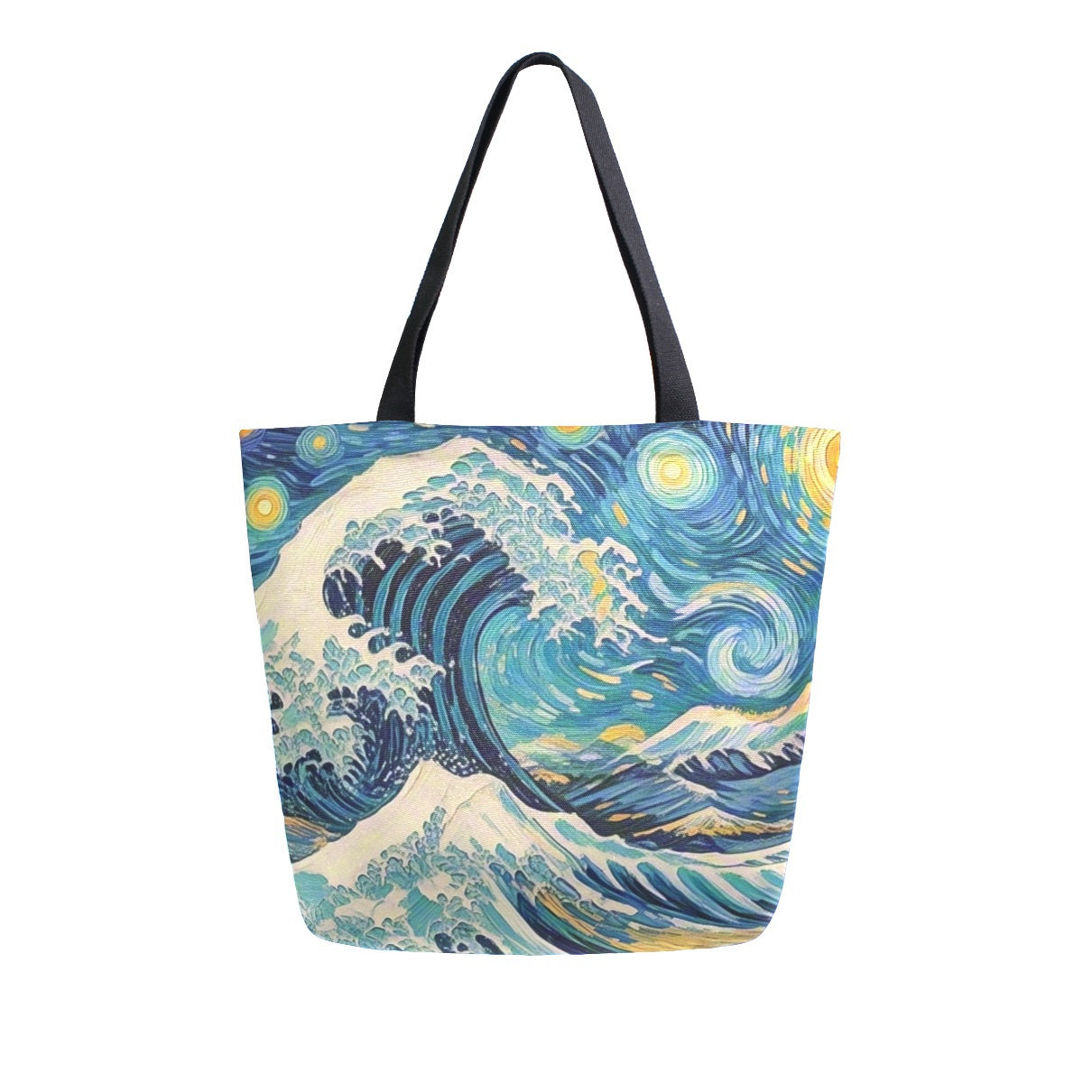 Abstract Unique Women Casual Shoulder Bag Handbag Ocean Turtle Canvas Tote Bag Large Reusable Multipurpose Heavy Duty Shopping Grocery Cotton Bag for Outdoors