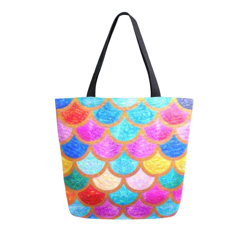 Abstract Unique Women Casual Shoulder Bag Handbag Ocean Turtle Canvas Tote Bag Large Reusable Multipurpose Heavy Duty Shopping Grocery Cotton Bag for Outdoors