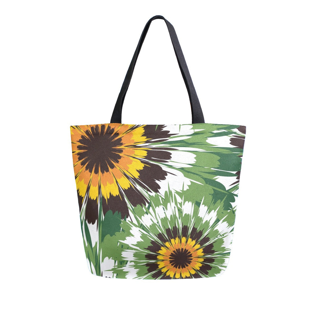 Abstract Unique Women Casual Shoulder Bag Handbag Colorful Tie Dye Tote Bag Large Reusable Multipurpose Heavy Duty Shopping Grocery Cotton Bag for Outdoors