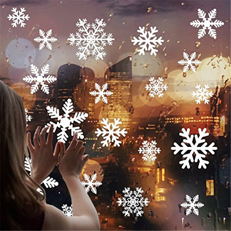 Reusable & Removable Christmas Window Decorations | Snowflake Stickers | Double Sided Xmas Scene Window Clings for Glass Window Decals