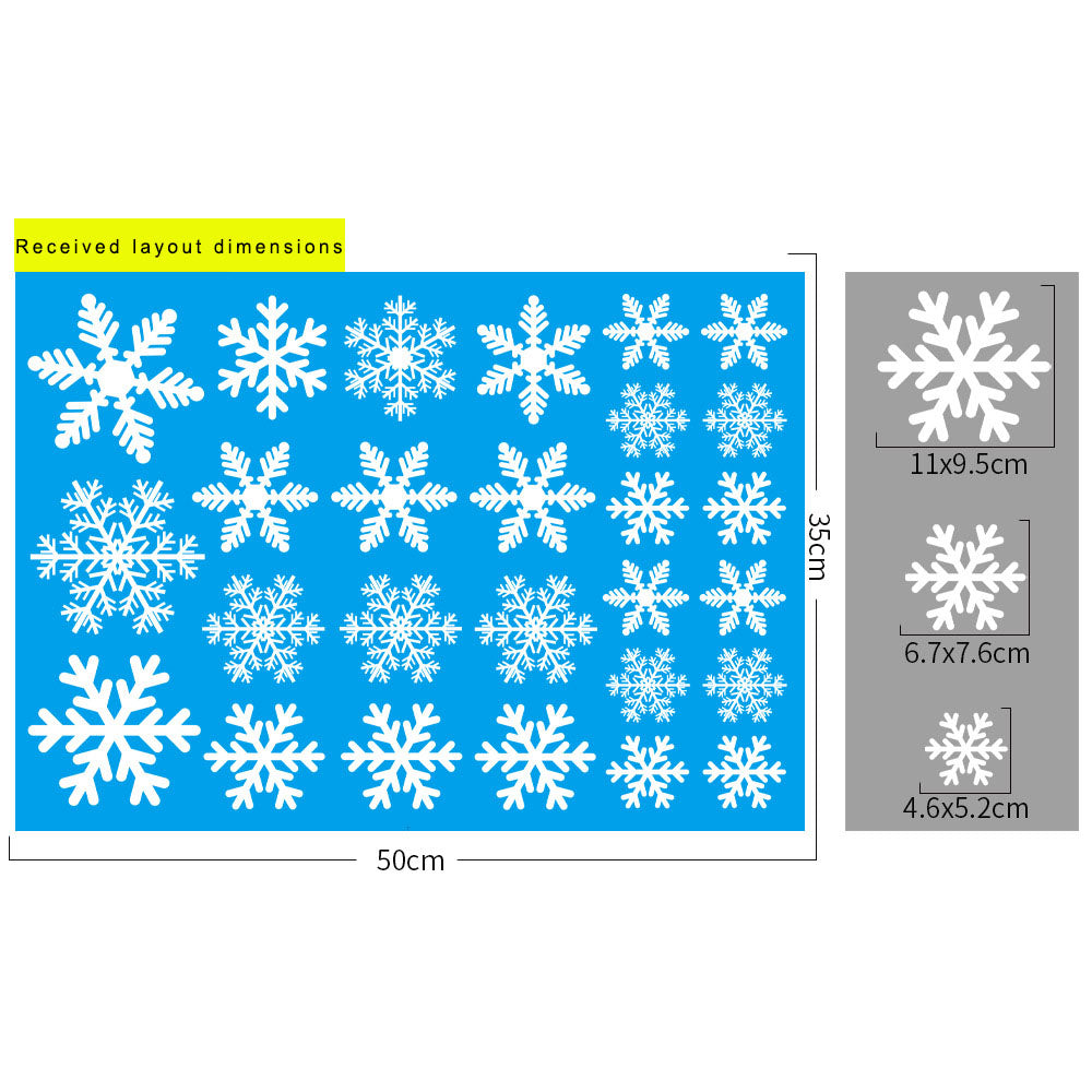 Reusable & Removable Christmas Window Decorations | Snowflake Stickers | Double Sided Xmas Scene Window Clings for Glass Window Decals