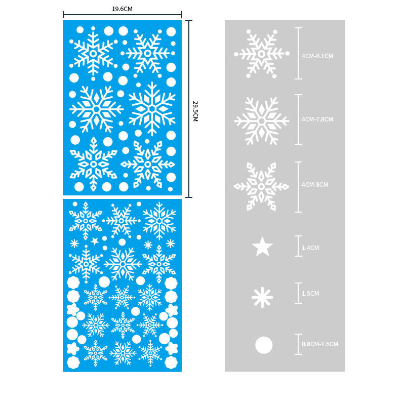 Reusable & Removable Christmas Window Decorations | Snowflake Stickers | Double Sided Xmas Scene Window Clings for Glass Window Decals
