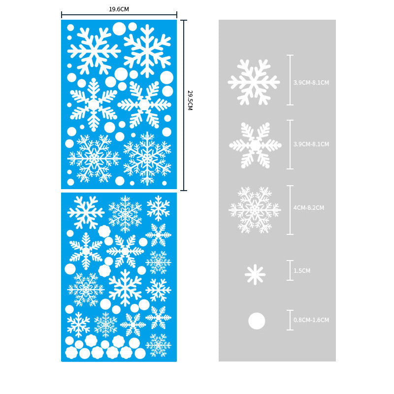 Reusable & Removable Christmas Window Decorations | Snowflake Stickers | Double Sided Xmas Scene Window Clings for Glass Window Decals