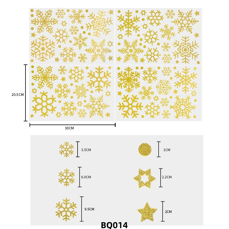 Reusable & Removable Christmas Window Decorations | Snowflake Stickers | Double Sided Xmas Scene Window Clings for Glass Window Decals