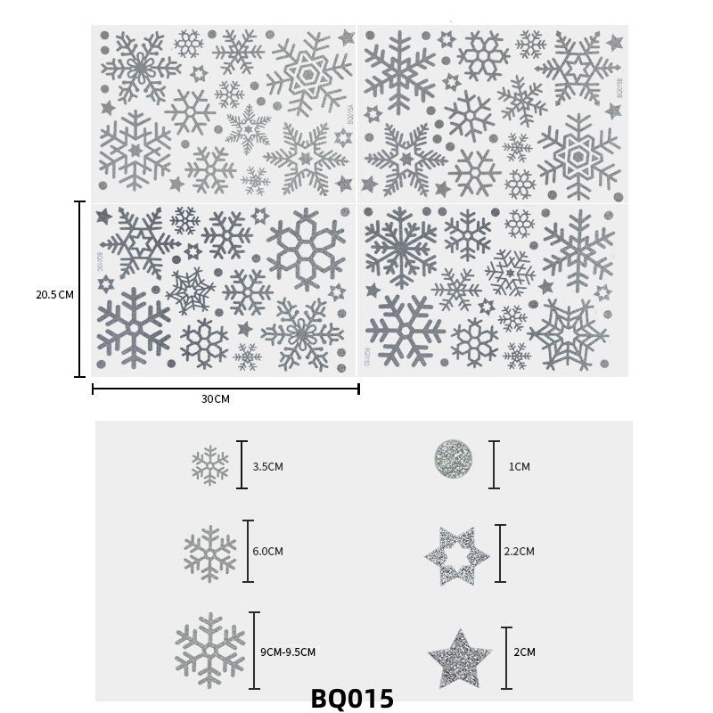 Reusable & Removable Christmas Window Decorations | Snowflake Stickers | Double Sided Xmas Scene Window Clings for Glass Window Decals
