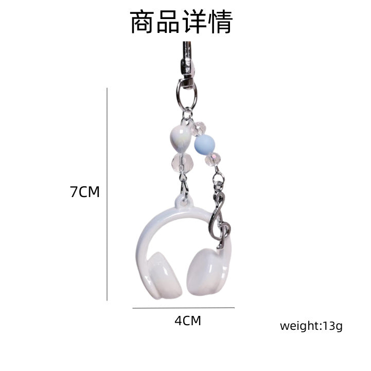 Original Fall In Love With Music Headphones Mobile Phone Chain Cool Everything Ccd Cooka Chain Student Backpack Pendant Key Chai