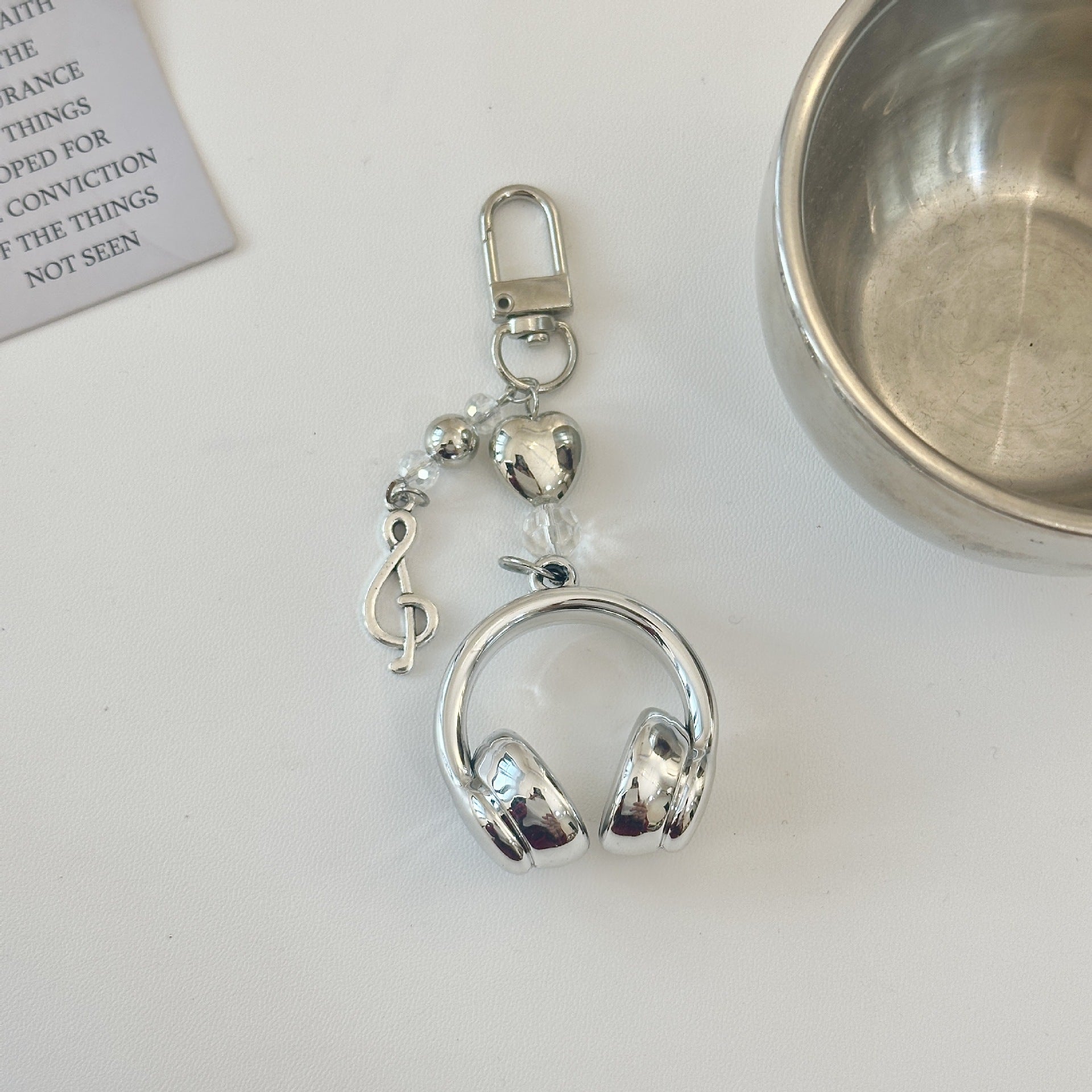 Original Fall In Love With Music Headphones Mobile Phone Chain Cool Everything Ccd Cooka Chain Student Backpack Pendant Key Chai