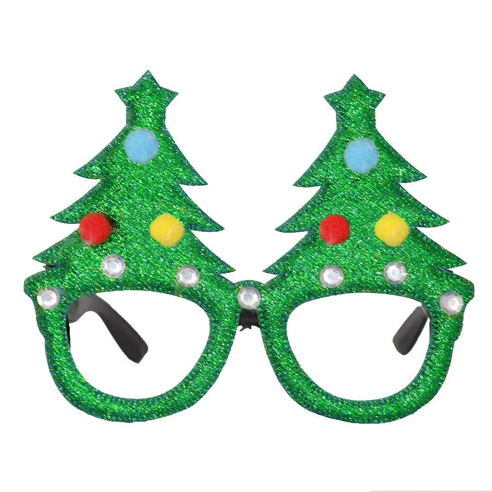 Christmas Decorations,Christmas Glasses for Children,Christmas Ornaments,Santa Claus,Snowman Antlers Glasses Frames