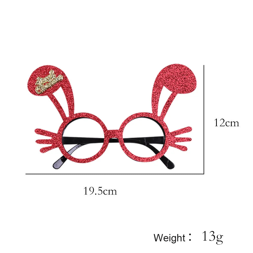 Christmas Decorations,Christmas Glasses for Children,Christmas Ornaments,Santa Claus,Snowman Antlers Glasses Frames