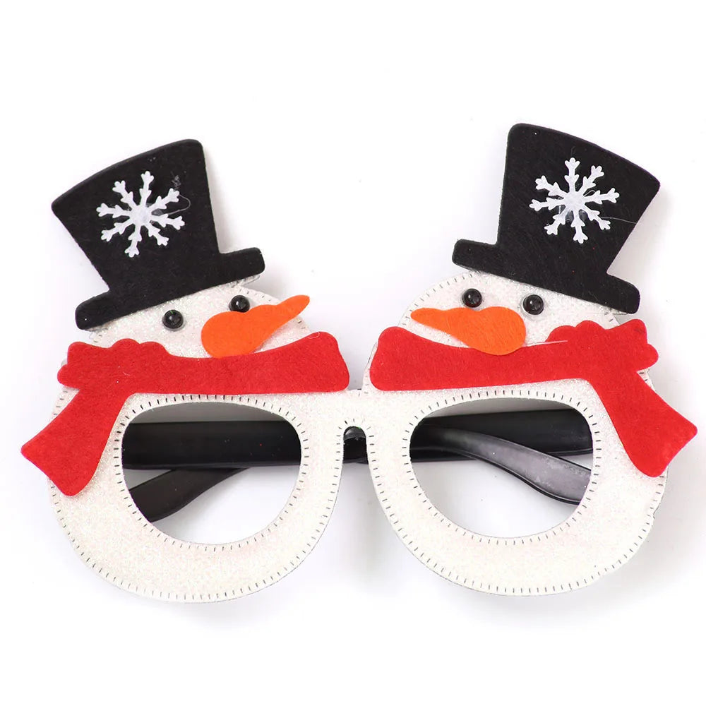 Christmas Decorations,Christmas Glasses for Children,Christmas Ornaments,Santa Claus,Snowman Antlers Glasses Frames
