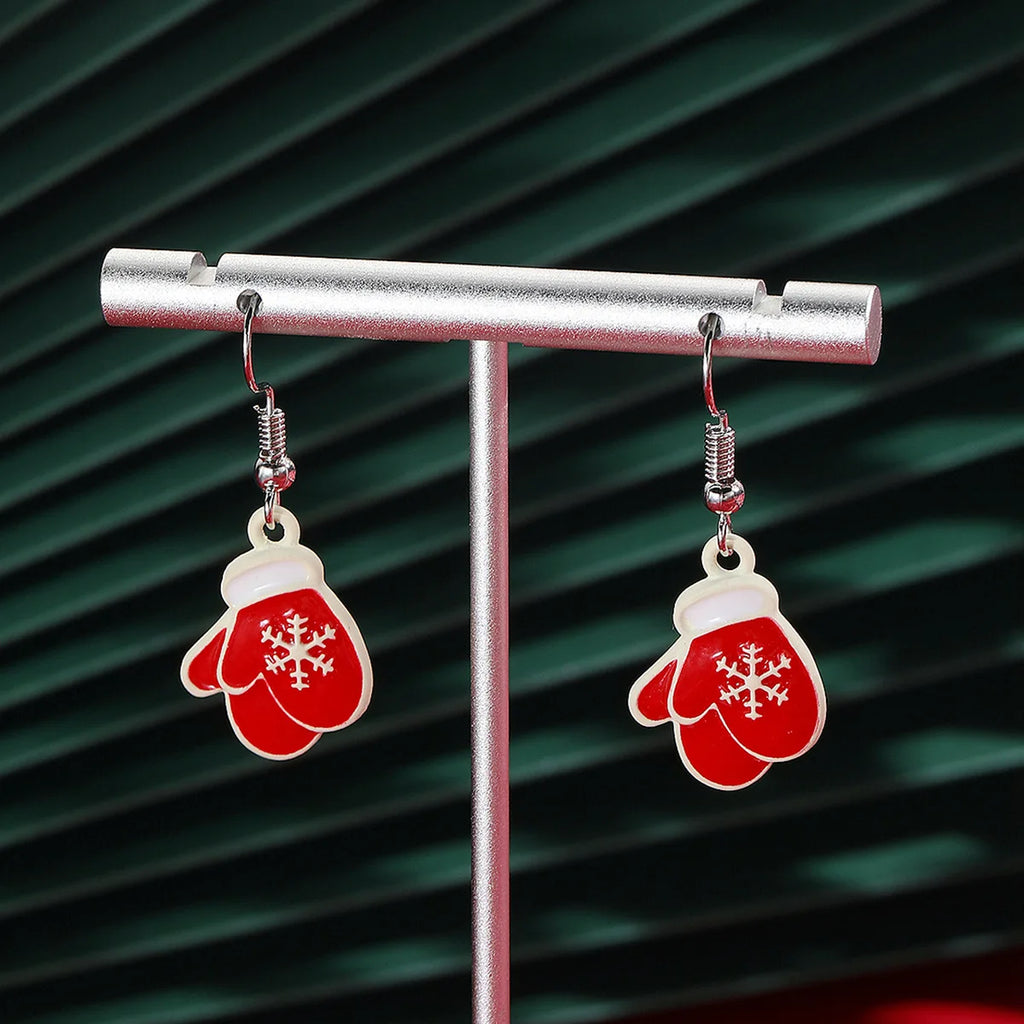 Christmas Holiday Drop Earrings Rhinestone Imitation Pearl Snowflake Xmas Tree Star Bell Dangle Party Jewelry Gift For Women Men