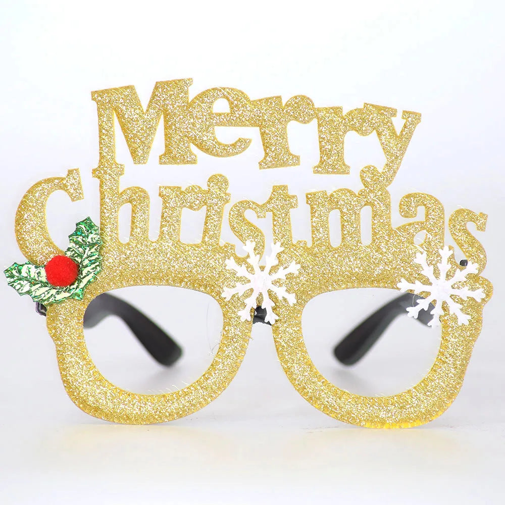 Christmas Decorations,Christmas Glasses for Children,Christmas Ornaments,Santa Claus,Snowman Antlers Glasses Frames
