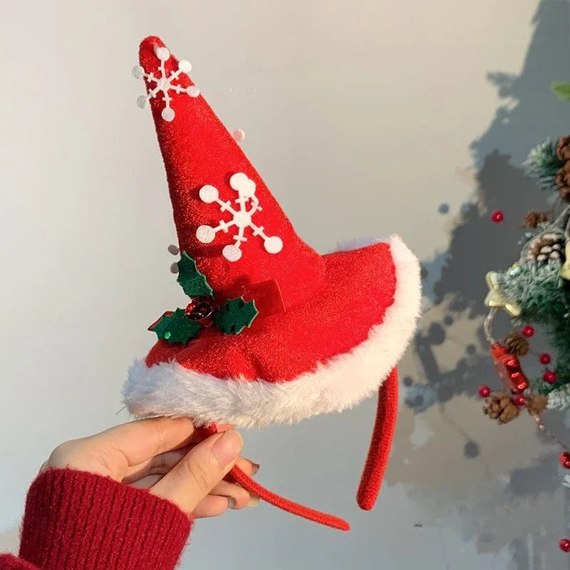 Christmas Headbands Xmas Tree Santa Hat Hair Band Christmas Decorations for Home Girls Women 2026 New Year Gifts navidad