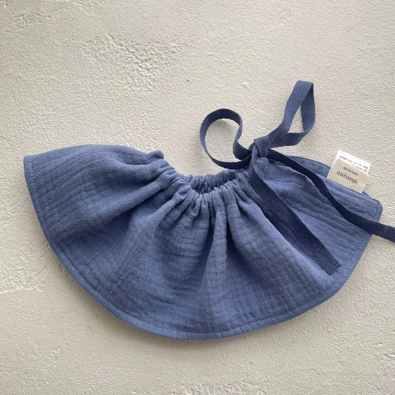 4Layers Cotton Gauze Baby Bibs Toddlers Newborns Printing Ruffle Feeding Burp Cloths Apron Baby Saliva Towel Drool Bib