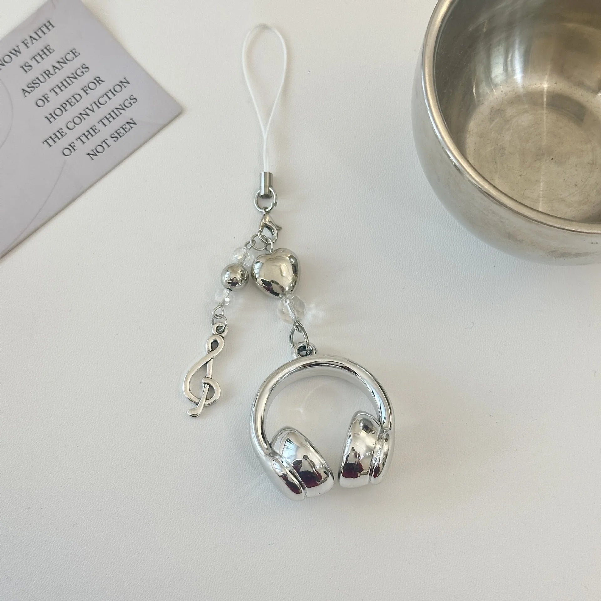 Original Fall In Love With Music Headphones Mobile Phone Chain Cool Everything Ccd Cooka Chain Student Backpack Pendant Key Chai