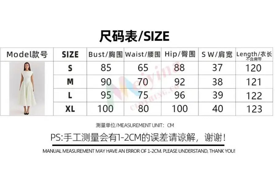 Spring and Summer Backless Round Neck Sleeveless Vest Dress Women French Niche Medium Long Dress