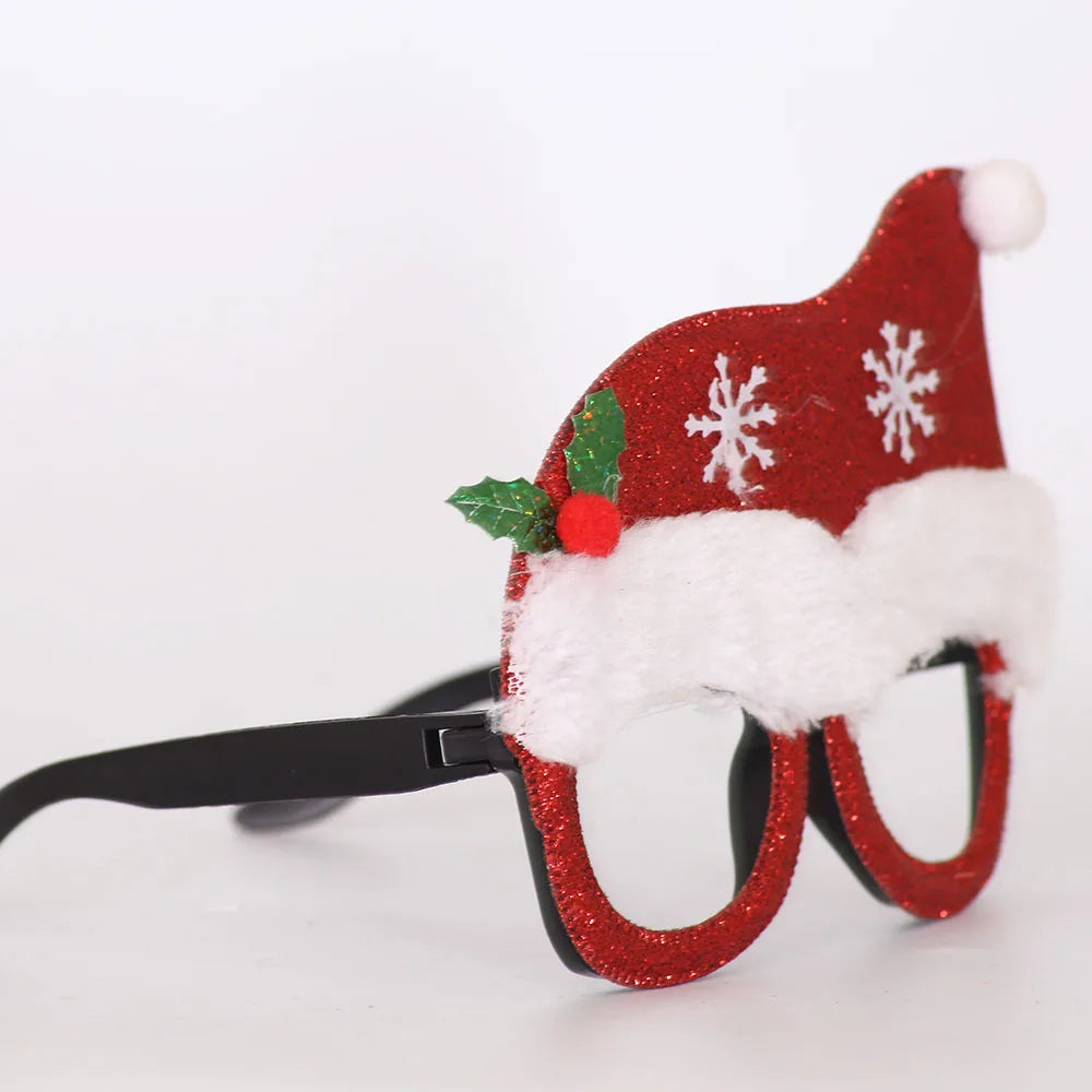 Christmas Decorations,Christmas Glasses for Children,Christmas Ornaments,Santa Claus,Snowman Antlers Glasses Frames