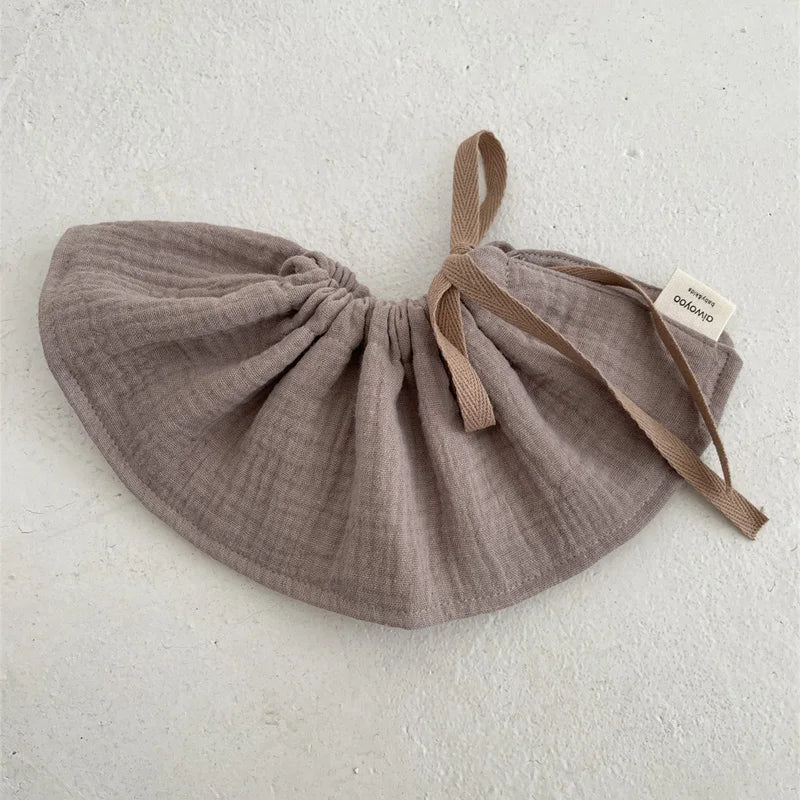 4Layers Cotton Gauze Baby Bibs Toddlers Newborns Printing Ruffle Feeding Burp Cloths Apron Baby Saliva Towel Drool Bib