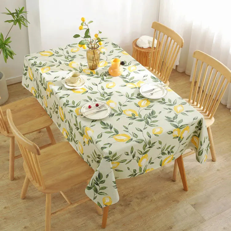 PVC Waterproof and Oil-proof Plastic Tablecloth Bedside Table Dustproof Decorative Cloth Living Room Coffee Table Tablecloth