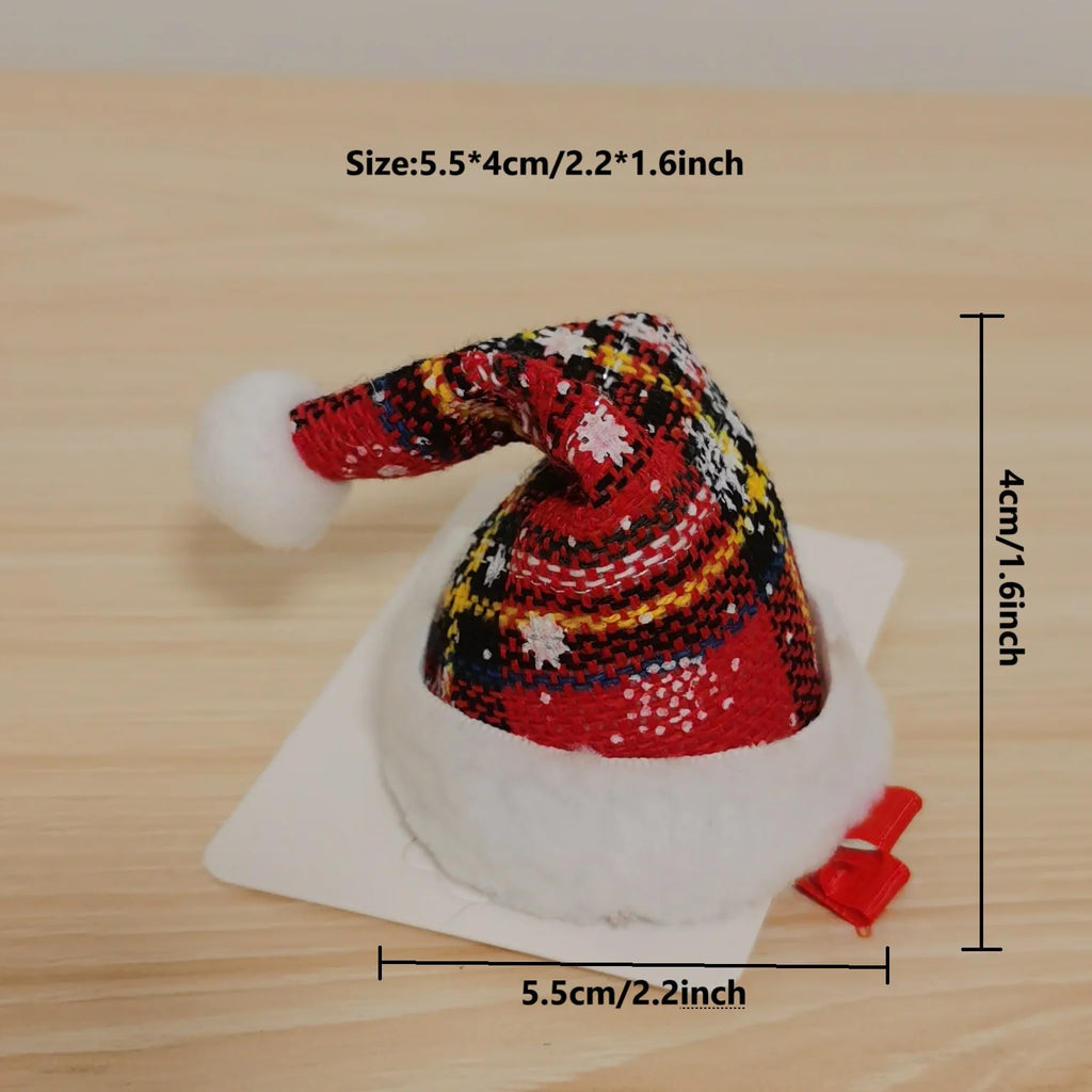 Christmas hat hair clip snowman hair clip cute reindeer snowflake hair accessory