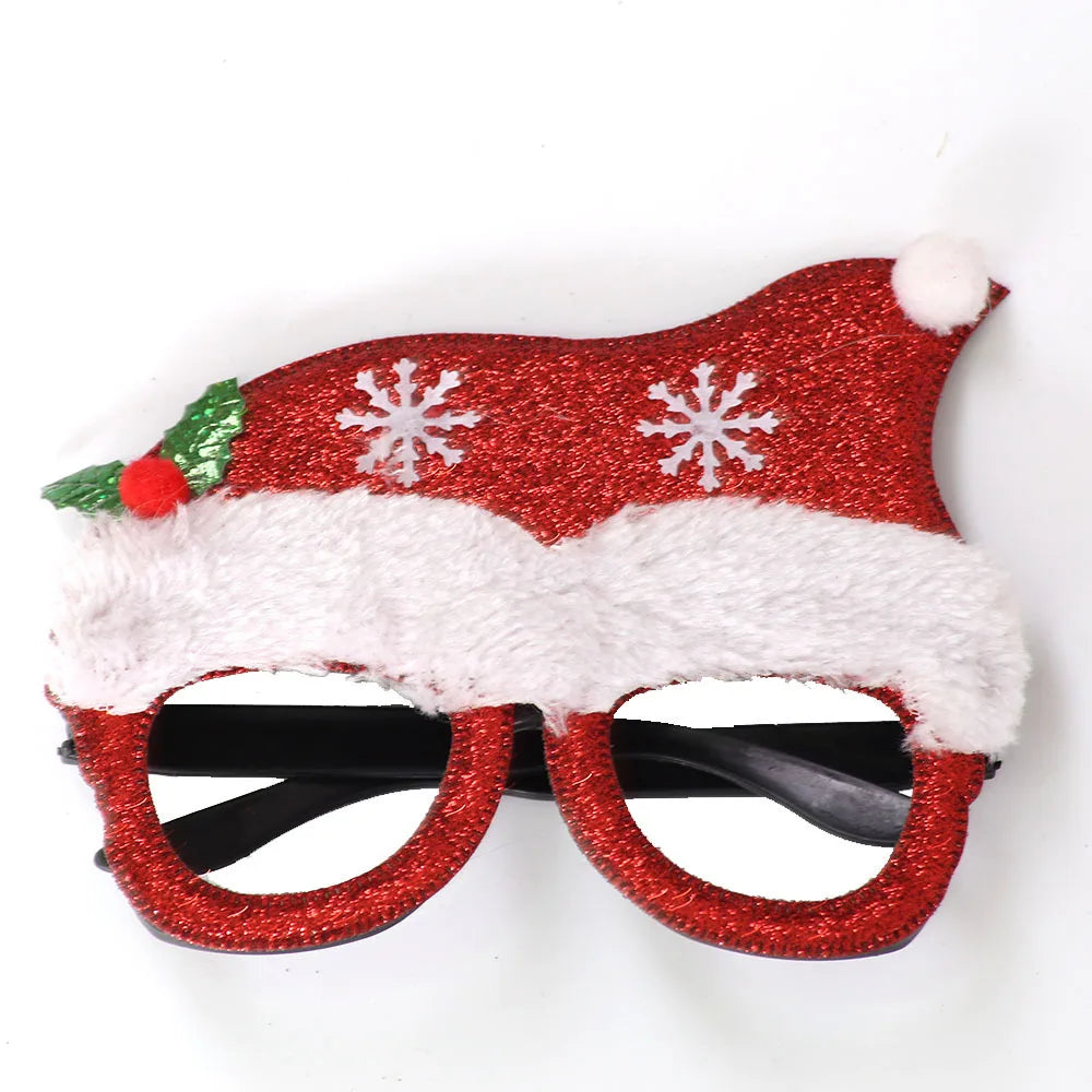 Christmas Decorations,Christmas Glasses for Children,Christmas Ornaments,Santa Claus,Snowman Antlers Glasses Frames