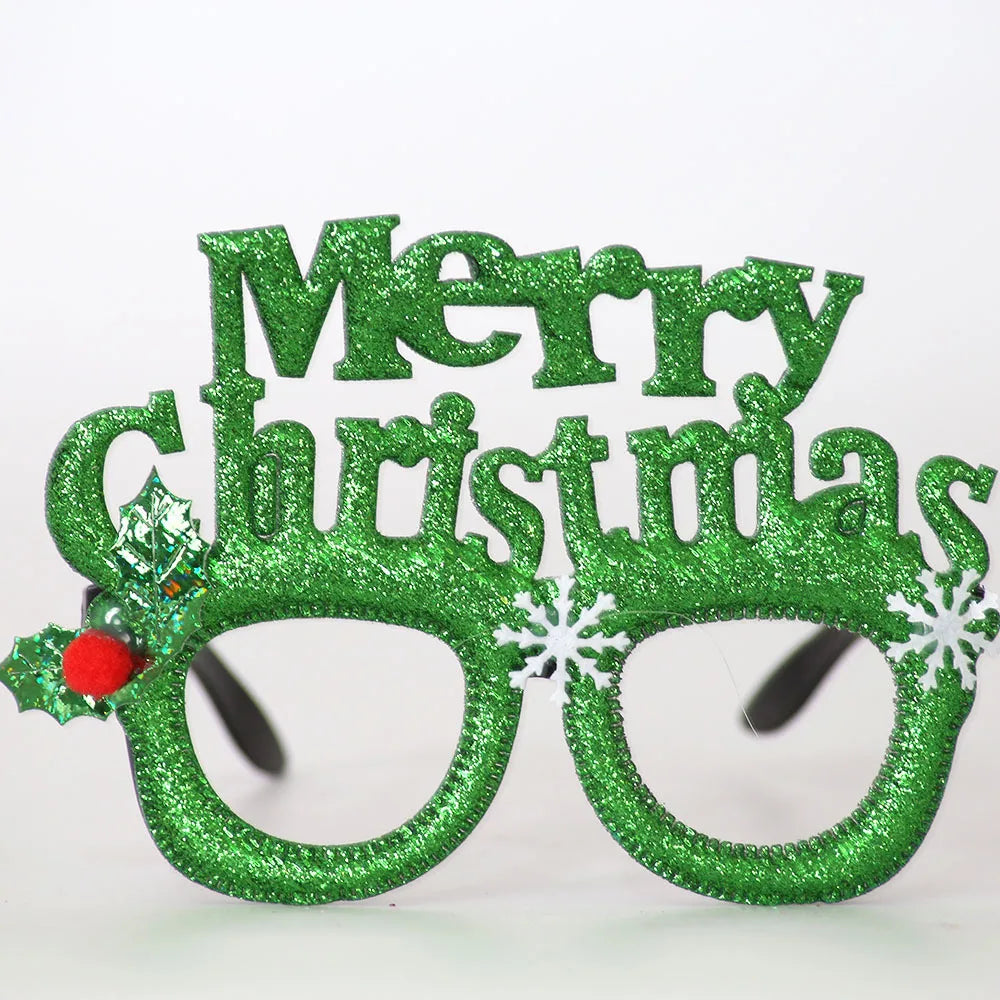 Christmas Decorations,Christmas Glasses for Children,Christmas Ornaments,Santa Claus,Snowman Antlers Glasses Frames