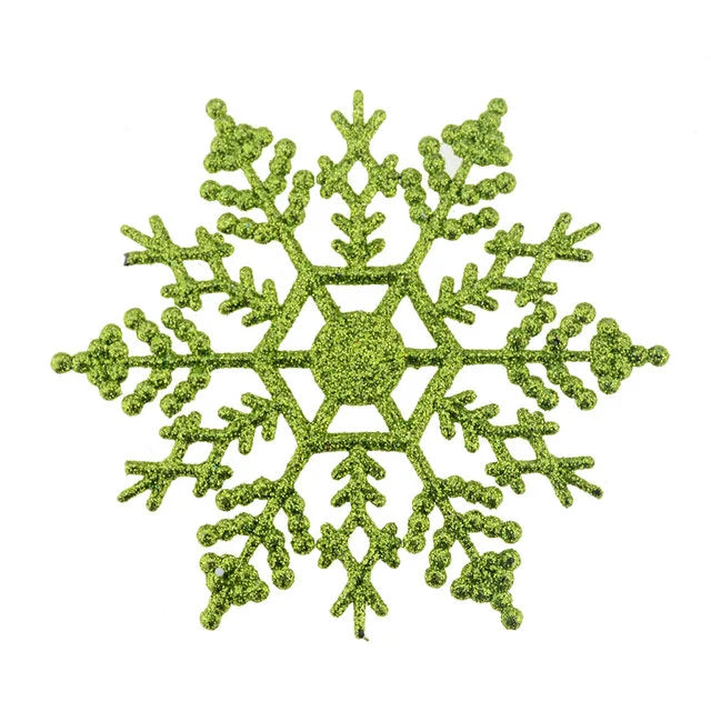 6/12pcs Simulation Snowflakes Christmas Tree Hanging Ornament Christmas Fake Snowflakes Winter Party Navidad New Year Decoration