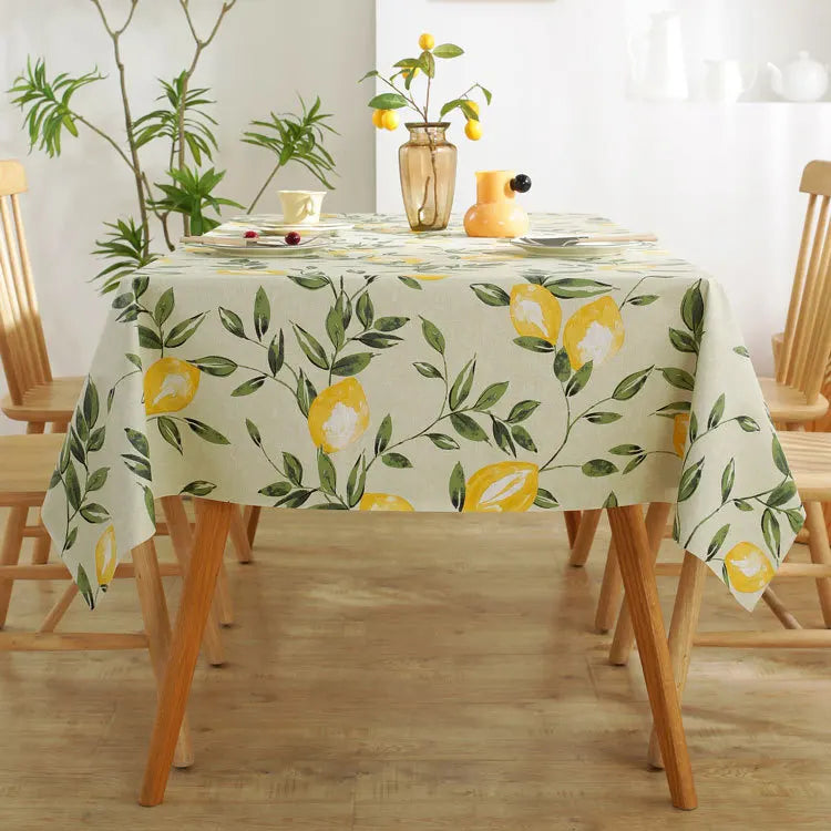 PVC Waterproof and Oil-proof Plastic Tablecloth Bedside Table Dustproof Decorative Cloth Living Room Coffee Table Tablecloth