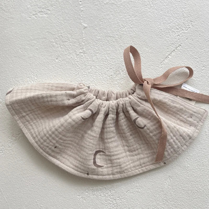 4Layers Cotton Gauze Baby Bibs Toddlers Newborns Printing Ruffle Feeding Burp Cloths Apron Baby Saliva Towel Drool Bib