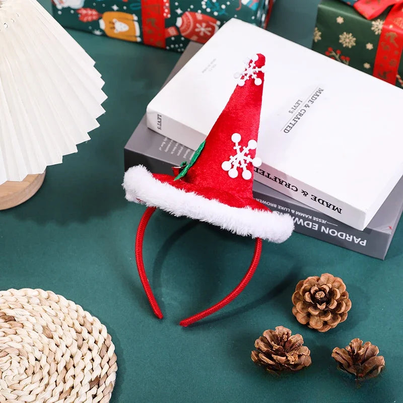 Christmas Headbands Xmas Tree Santa Hat Hair Band Christmas Decorations for Home Girls Women 2026 New Year Gifts navidad