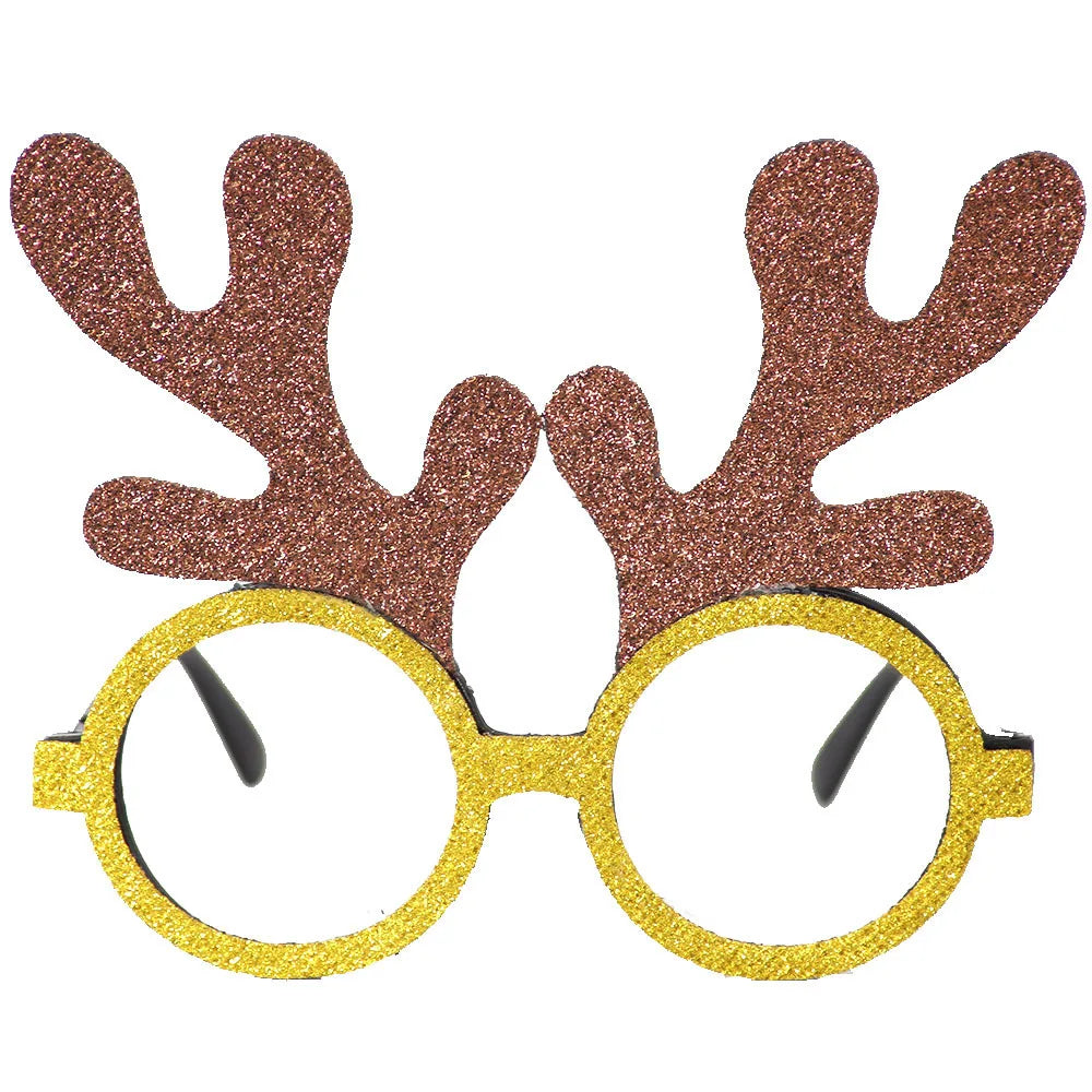 Christmas Decorations,Christmas Glasses for Children,Christmas Ornaments,Santa Claus,Snowman Antlers Glasses Frames